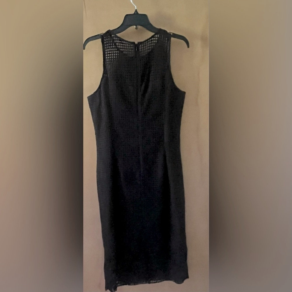 WHITE HOUSE BLACK MARKET exquisite black long cocktail dress , Size 12 - Picture 3 of 4